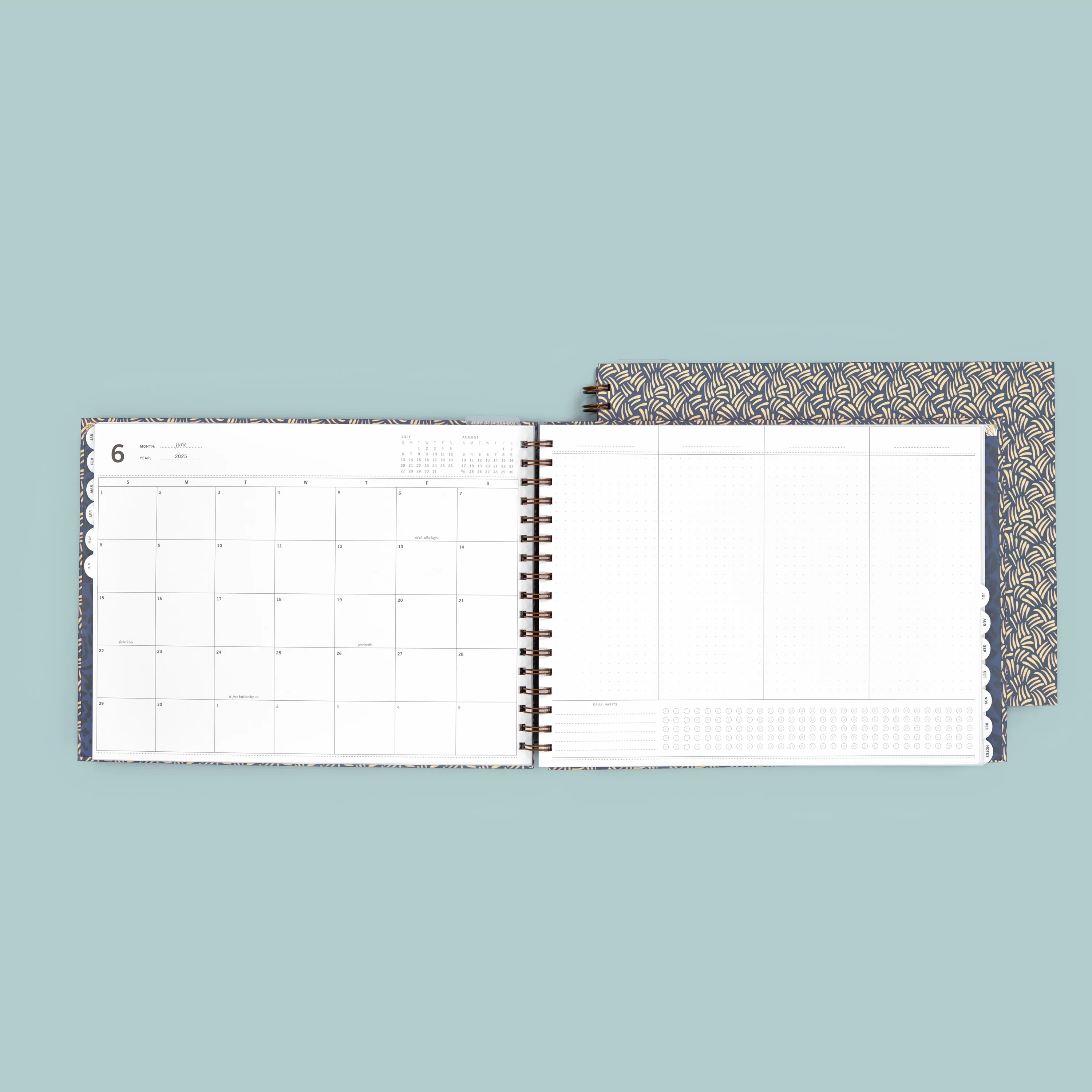 4-column month planner