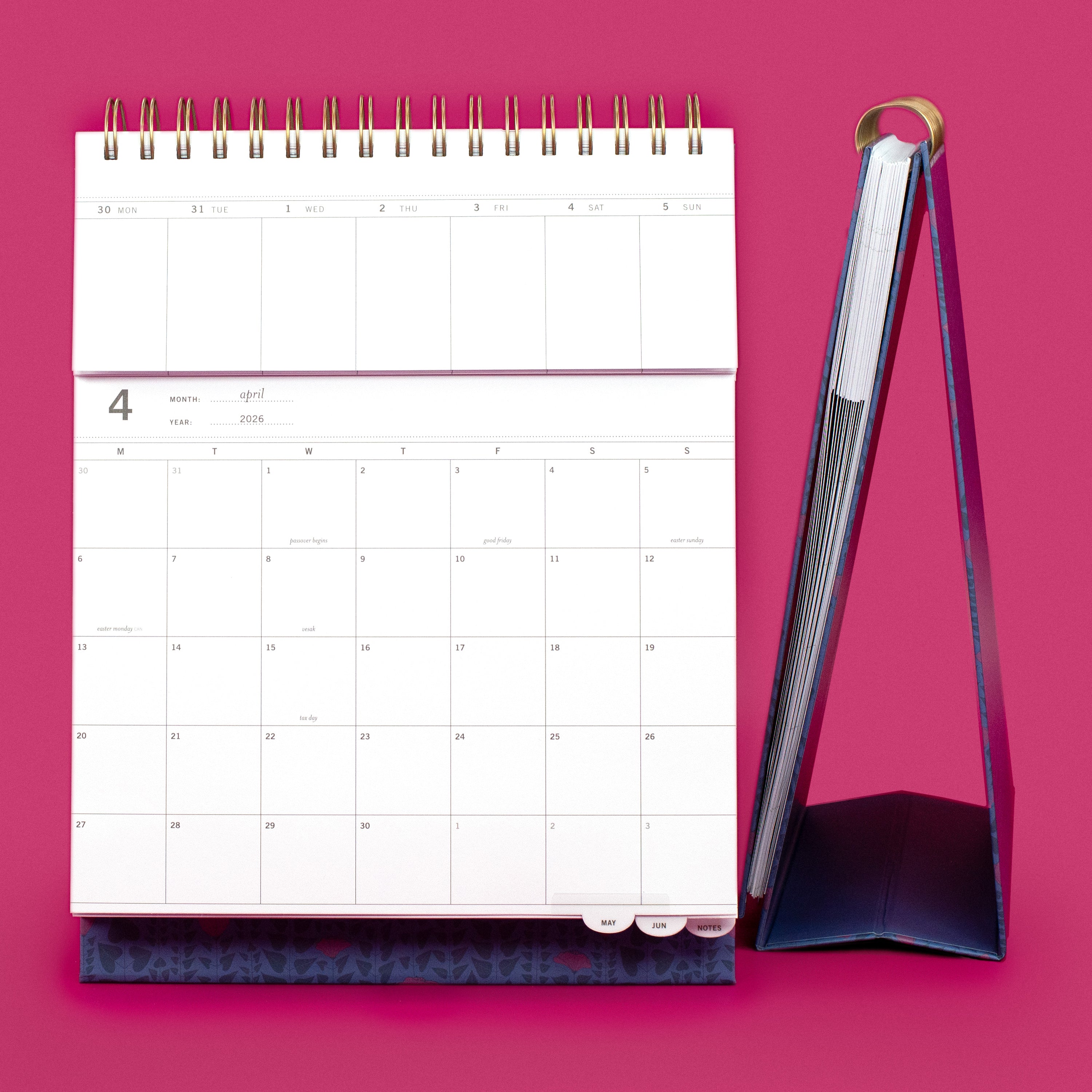 pop up week + month planner